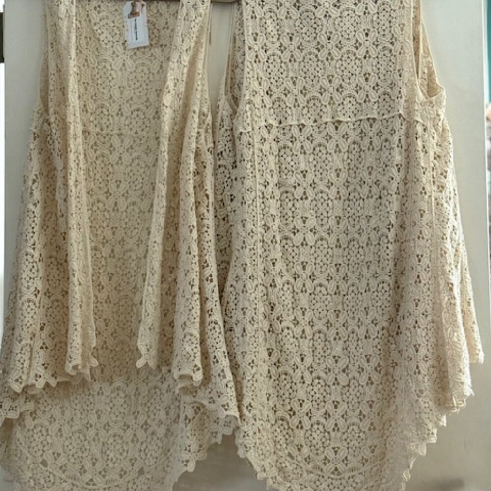 Adora lace ivory vest